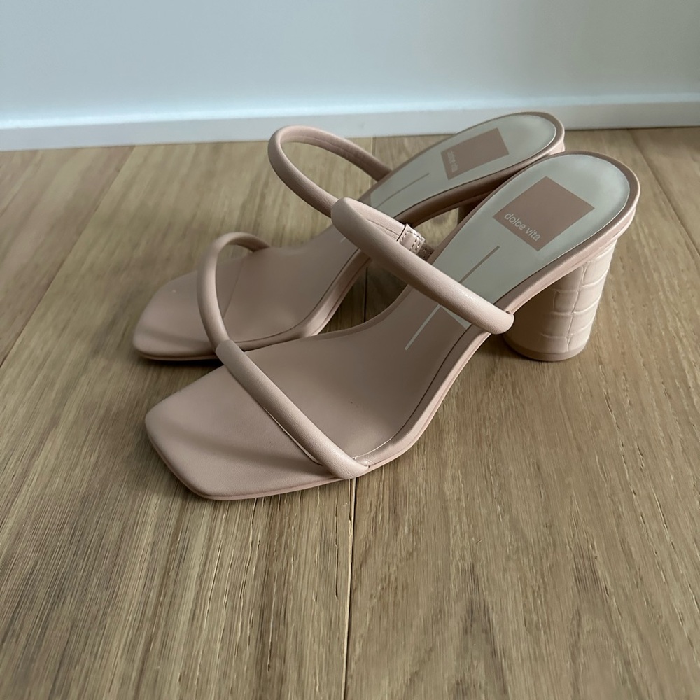 Dolce Vita Nude Block Heel Sandals